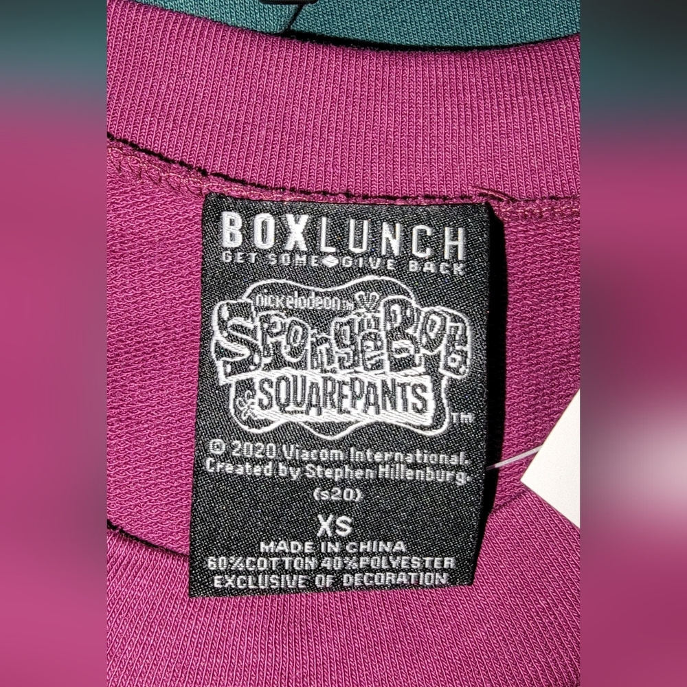 Spongebob SquarePants Gary Crewneck SweatshIrt In Purple, Gray, Green NWT, XS - Picture 5 of 11